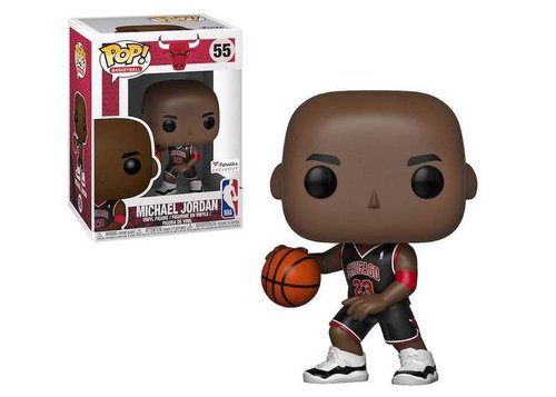 Funko Pop! Basketball Chicago Bulls Michael Air Jordan Black Jersey Fanatics Exclusive Figure #55 - Multicolor