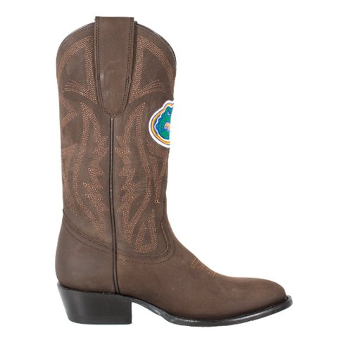 Gameday Boots University of Florida Embroidered Square Toe Pull On Cowboy Boots - Brown