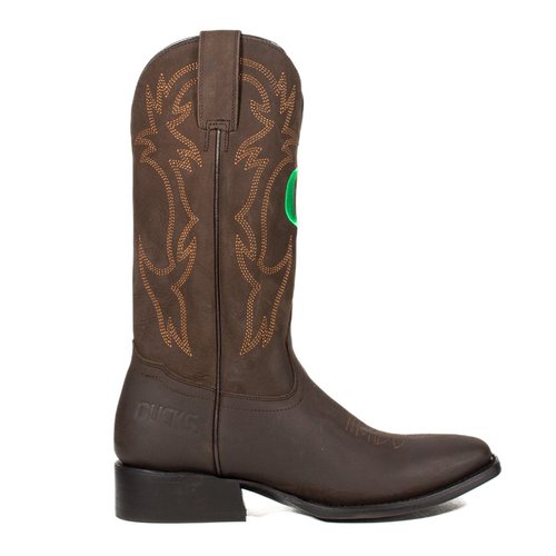 Gameday Boots University of OregOn Embroidered Square Toe Pull On Cowboy Boots - Brown
