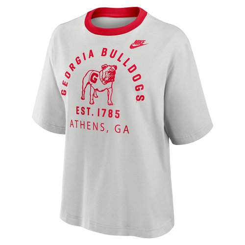 Georgia Legacy Arch Script Boxy Nike College T-Shirt - Photon Dust - 01CM0CF1UGV-5GU