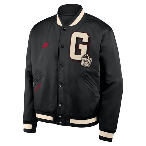 Georgia Legacy Nike College Full-Snap Bomber Jacket - Black - 03O50EWOUGV-P0K