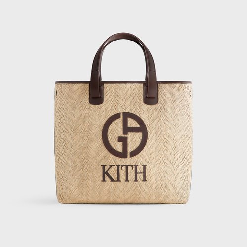 Giorgio Armani & Kith Raffia Tote - Natural Raffia - 002637F21884N