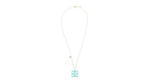 Givenchy 4G Liquid Gold Pendant Necklace - Aqua Green - BF00QP-F03U-341