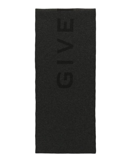 Givenchy 4G Logo Reversible Wool Scarf - Grey - 710003-182-0-8
