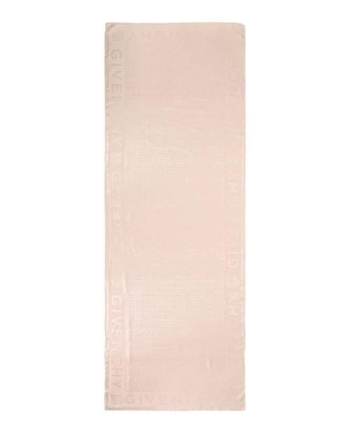 Givenchy 4G Monogram Oblong Silk Scarf - Skin - 710003-228-1-1