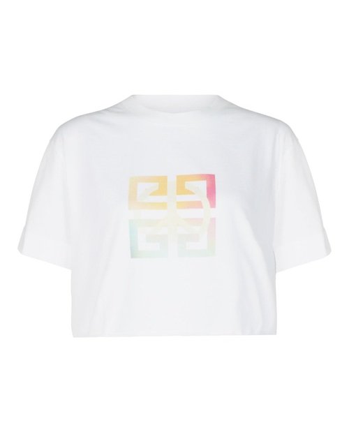 Givenchy 4G Peace Logo Crop Top - White - BW709X-3Z9Y-100