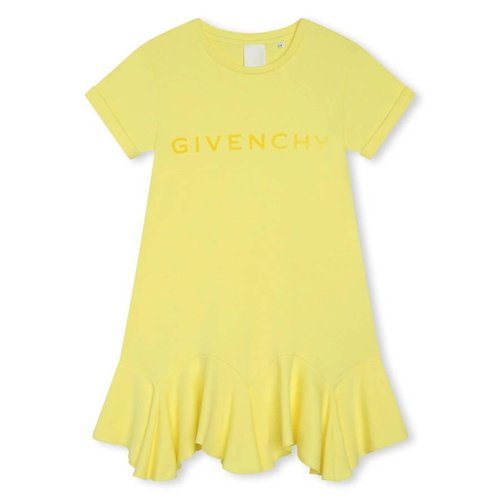 Givenchy 4G-Print Cotton Ruffled Dress - Yellow - H30049-518