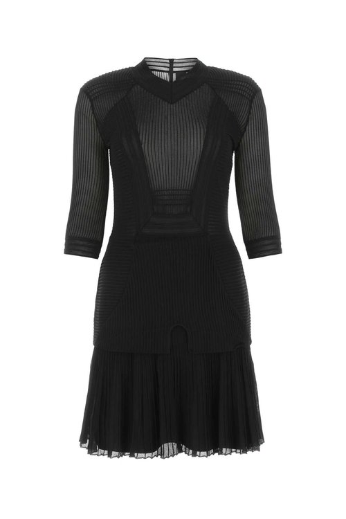 Givenchy Black Stretch Viscose Blend Mini Dress - 001 - BW21GR4ZFD-001