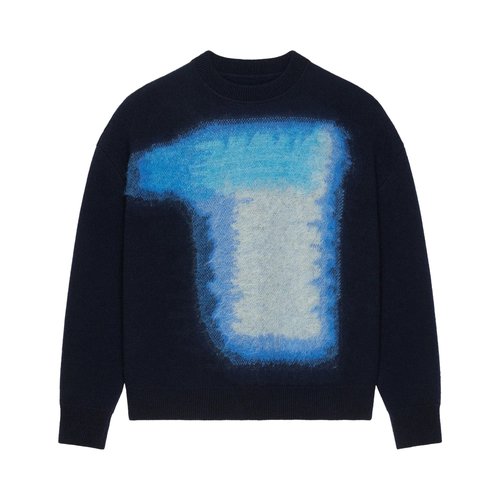 Givenchy Brushed Afternoon Light Jacquard Sweater - Navy/Blue - BM90VT4YNB-407