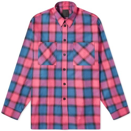 Givenchy Check Overshirt - Blue/Fuschia - BM60VZ15DU-471