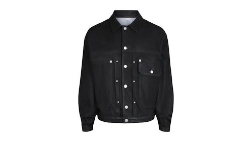 Givenchy Coated Denim Trucker Jacket - Black - BM017H-513R-001