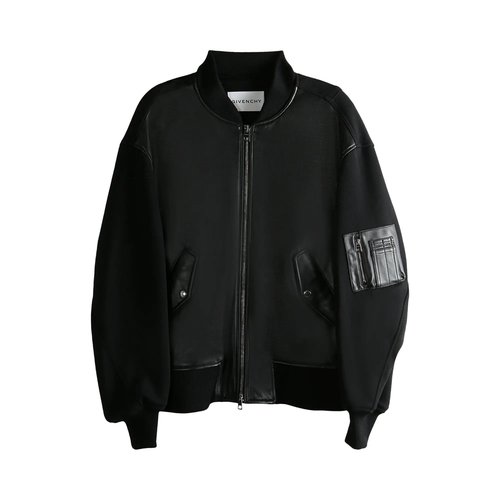 Givenchy Couture Seam Bomber Jacket - Black - BM01DF4YND-001