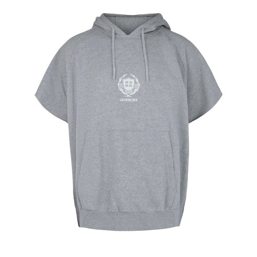 Givenchy Crest Oversized Short-Sleeve Raglan Hoodie - BMJ0M73YL5-341