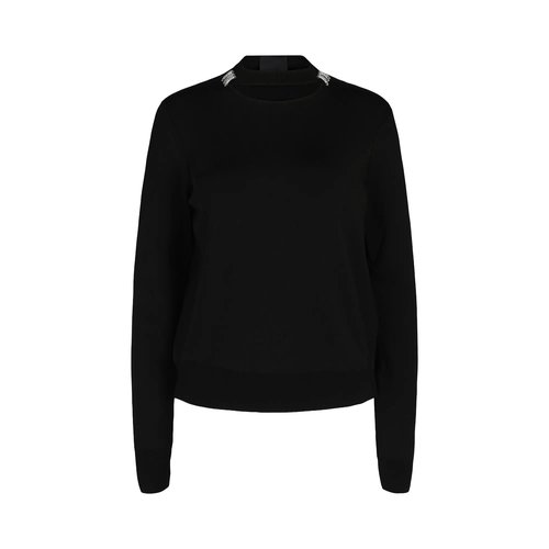 Givenchy Crystal Detailed Slim Crew Neck Sweater - BW90N14ZJN-001