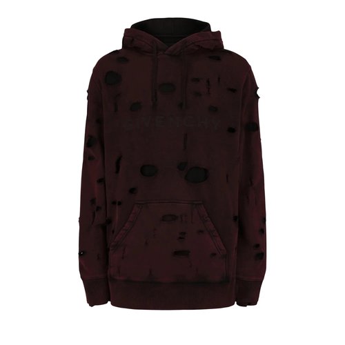 Givenchy Destroyed Logo Hoodie - BMJ0KF3YGT-601