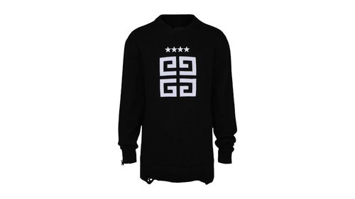 Givenchy Embroidered Star 4G Logo Sweater - Black White - BM90NT-4ZH6-004
