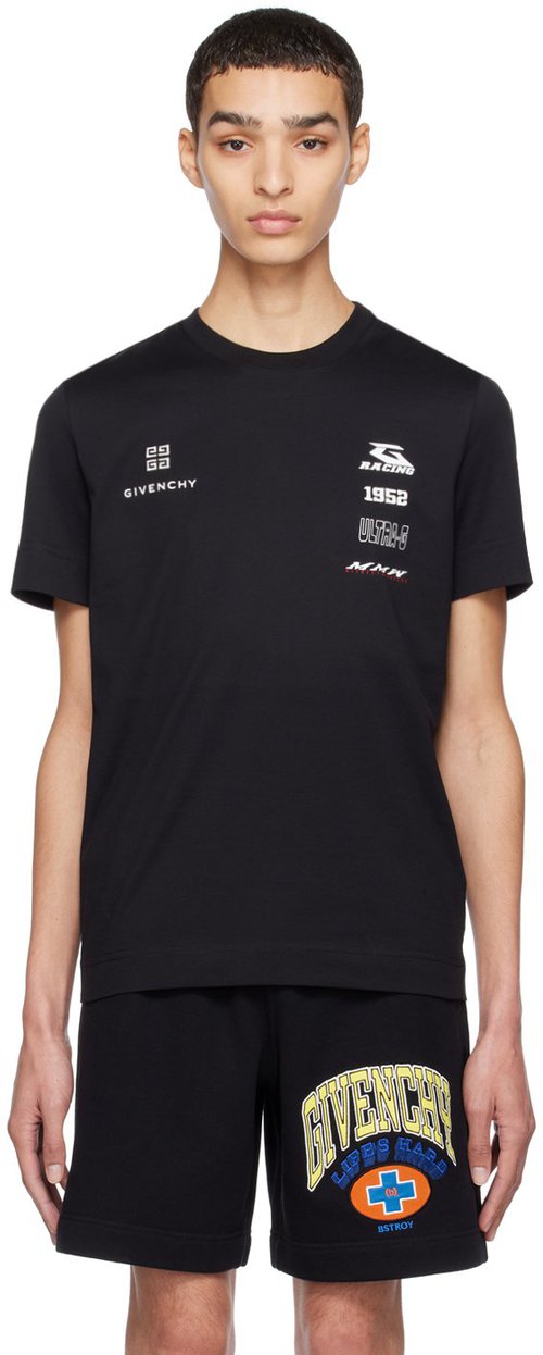 Givenchy Racing Logo T-Shirt 'Black/White' BM716G3Y9X-001 - Main Image