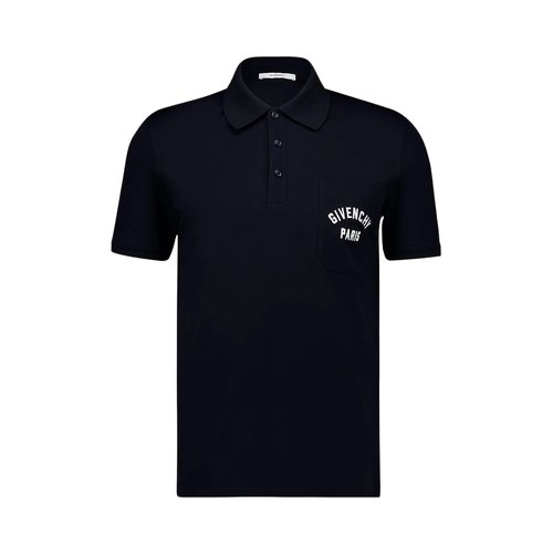 Givenchy Front Pocket Polo Shirt - Dark Navy Blue - BML00T3YSD-499