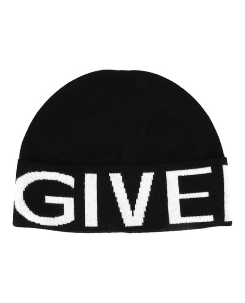 Givenchy Jacquard Logo Beanie - Black White - 710003-122-0-7