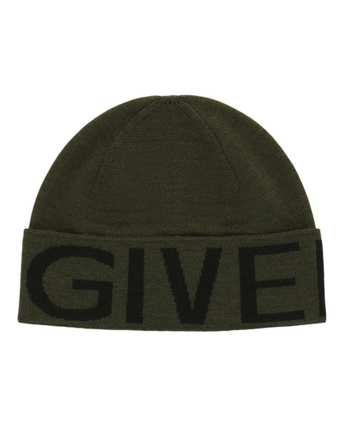 Givenchy Jacquard Logo Beanie - Khaki - 710003-122-0-9