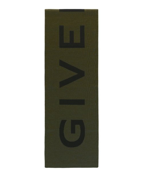 Givenchy Jacquard Logo Scarf - Khaki - 710002-939-0-9