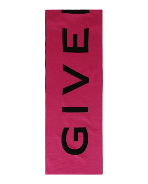 Givenchy Jacquard Logo Scarf - Pink/Black - GV3018-U7124-14