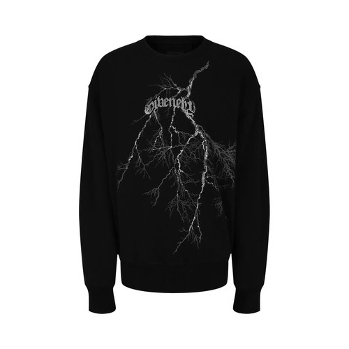 Givenchy Lightning Bolt Crewneck Sweatshirt - BMJ0LC3YJJ-001