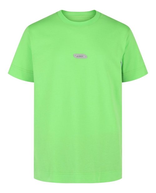 Givenchy Logo Crewneck SweaT-Shirt ShortSleeve T-Shirt - Bright Green - BM716R-3YCN-322