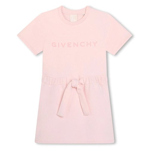 Givenchy Logo-Print Cotton Blend Dress Marshmallow - H30040-44Z