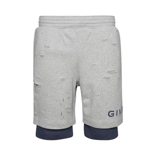 Givenchy Logo Printed Distressed Shorts - BM51613YK1-063