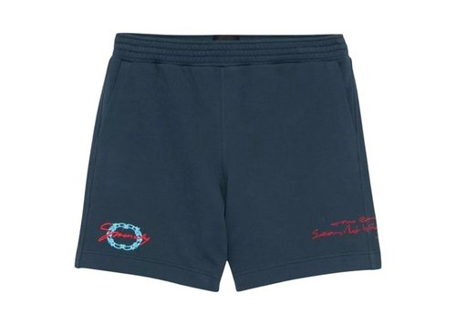 Givenchy Medallion Embroidery Shorts - Petrol Blue - BM515J3YQE-404