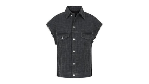 Givenchy Oversized 4G Denim Vest - Charcoal - BM0129-5Y6W-025