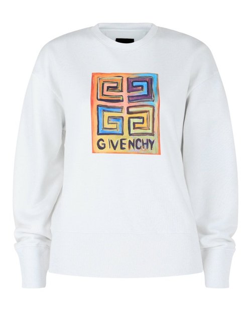 Givenchy Painted 4G Sweatshirt - White - BWJ021-3Z96-100