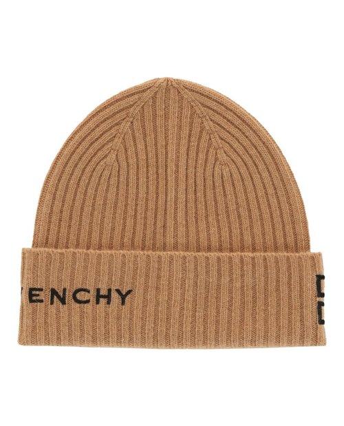 Givenchy Ribbed 4G Wool Blend Beanie - Desert Black - 710003-124-0-7