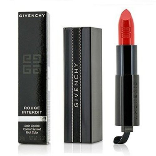 Givenchy Rouge Interdit Satin Lipstick # 16 Wanted Coral 3.4g/0.12oz - Black/Pink - 3274872331174OZ