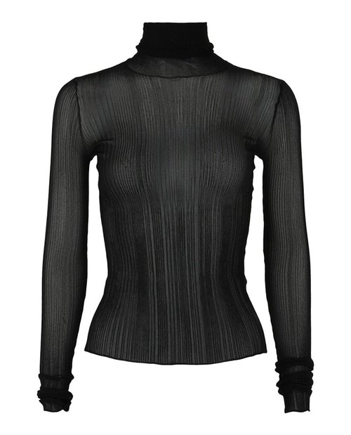 Givenchy Sheer Stretch Turtleneck - Black - BW90N9-4ZGV-001