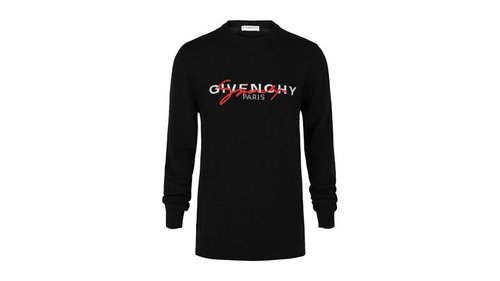 Givenchy Signature Logo Sweater - Black Red - BM90B1-404X-009