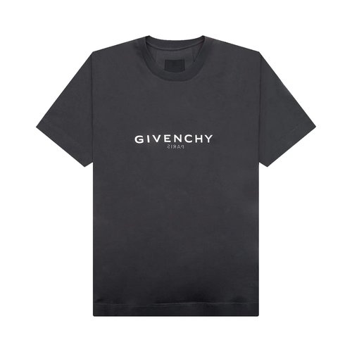 Givenchy Slim Fit Reverse Print T-Shirt - Charcoal - BM71653Y6B-025