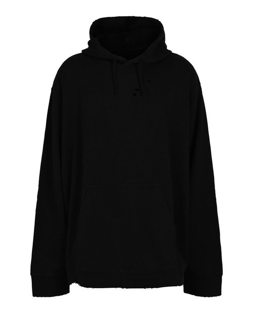 Givenchy Studio Destroyed Hoodie - Black - BMJ0L0-3YGU-001