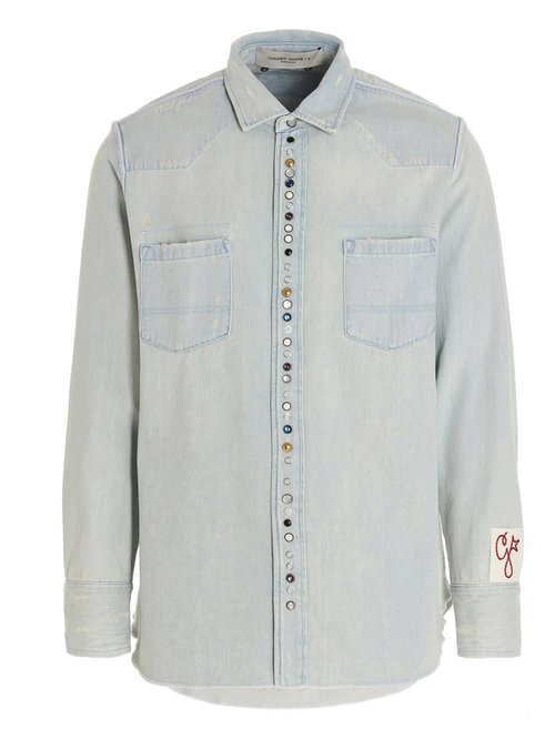 Golden Goose Bleached Denim Shirt - GMP00487 P000636 50100 50100