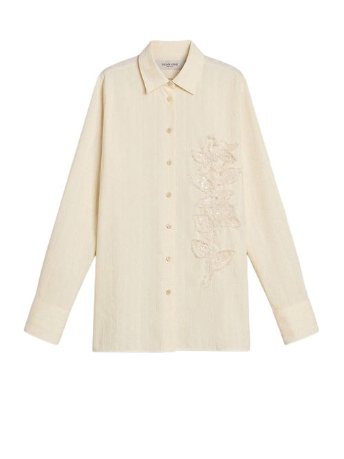 Golden Goose Cotton Shirt With Sequins - GWP02481P00215220102