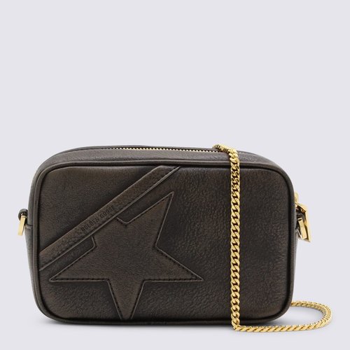 Golden Goose Dark Brown Leather Crossbody Bag - Black/Gold Tone - GWA00228A000759_55357