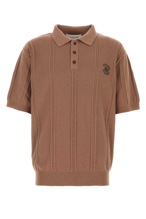 Golden Goose Dark Pink Cotton And Polyester Polo Shirt - GMP02387P002178 55242
