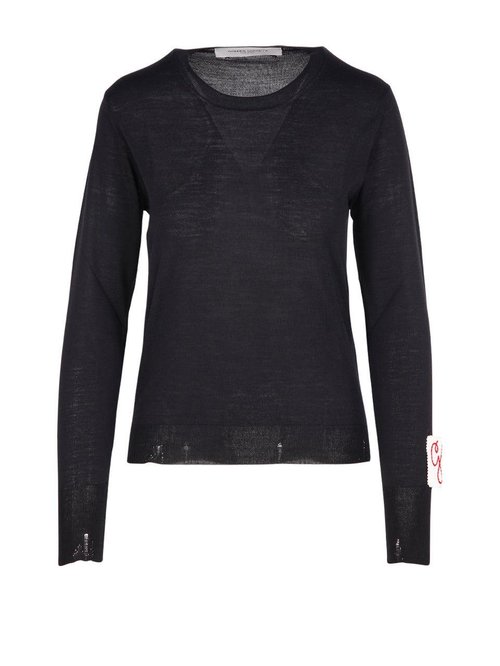 Golden Goose Distressed Effect Knit Jumper - GWP00952P00066590100 90100 BLACK