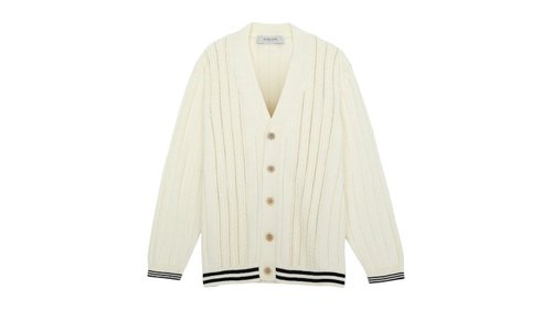 Golden Goose Logo Cardigan - Ivory - GMP02118-P001911-11782