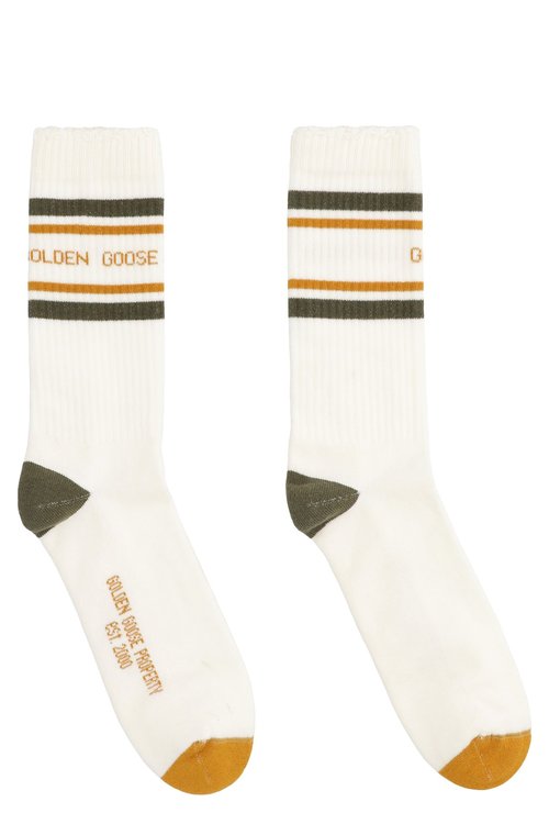 Golden Goose Logo Cotton Blend Socks - GUP00883.P002205