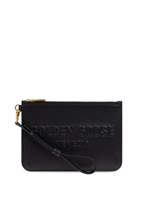 Golden Goose Logo Embossed Zipped Clutch Bag - GWA00713A000703_90100