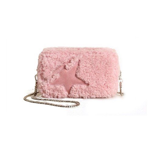 Golden Goose Mini Star Bag Merino and Suede Body Pink - GWA00228.A000435.25582