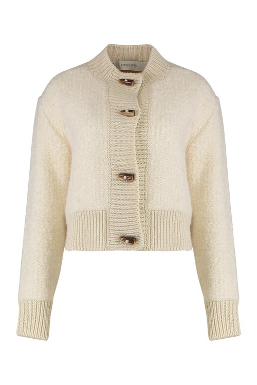 Golden Goose Oxa Bouclé Wool Blend Cardigan - GWP02391P002177_10715