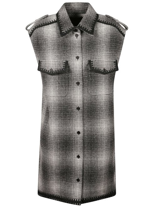 Golden Goose Sleeveless Checked Shirt Dress - GWP02356P00215760618